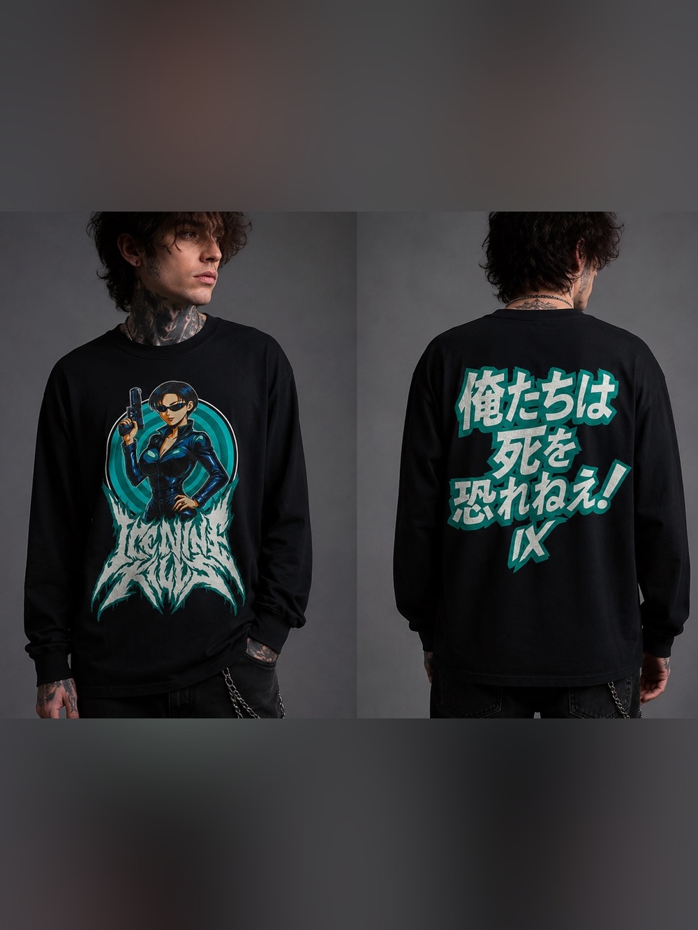Ice Nine Kills Anime Graphic Long Sleeve Tee – XL – Rare Streetwear Style, NWOT